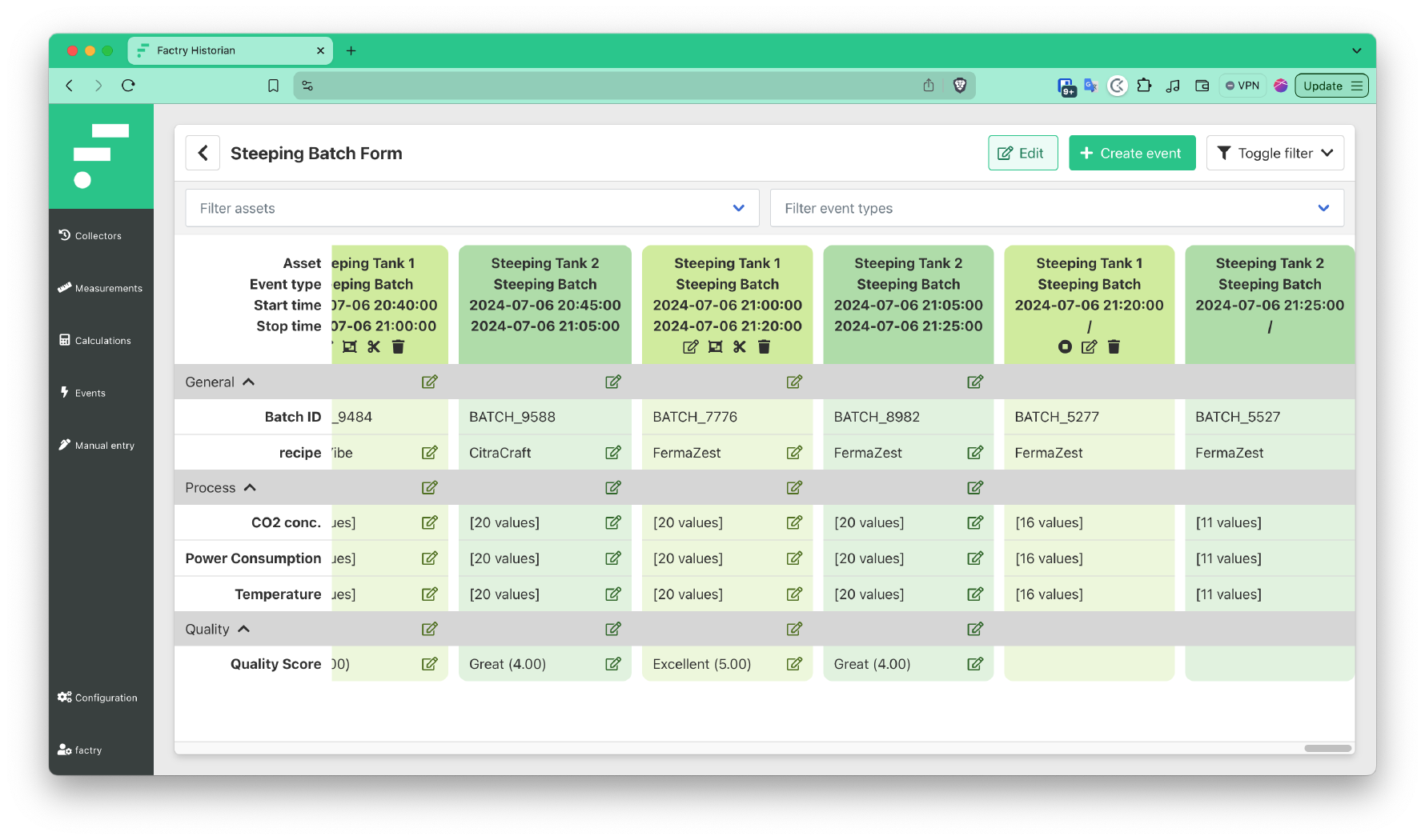 Configuring Steeping btaches