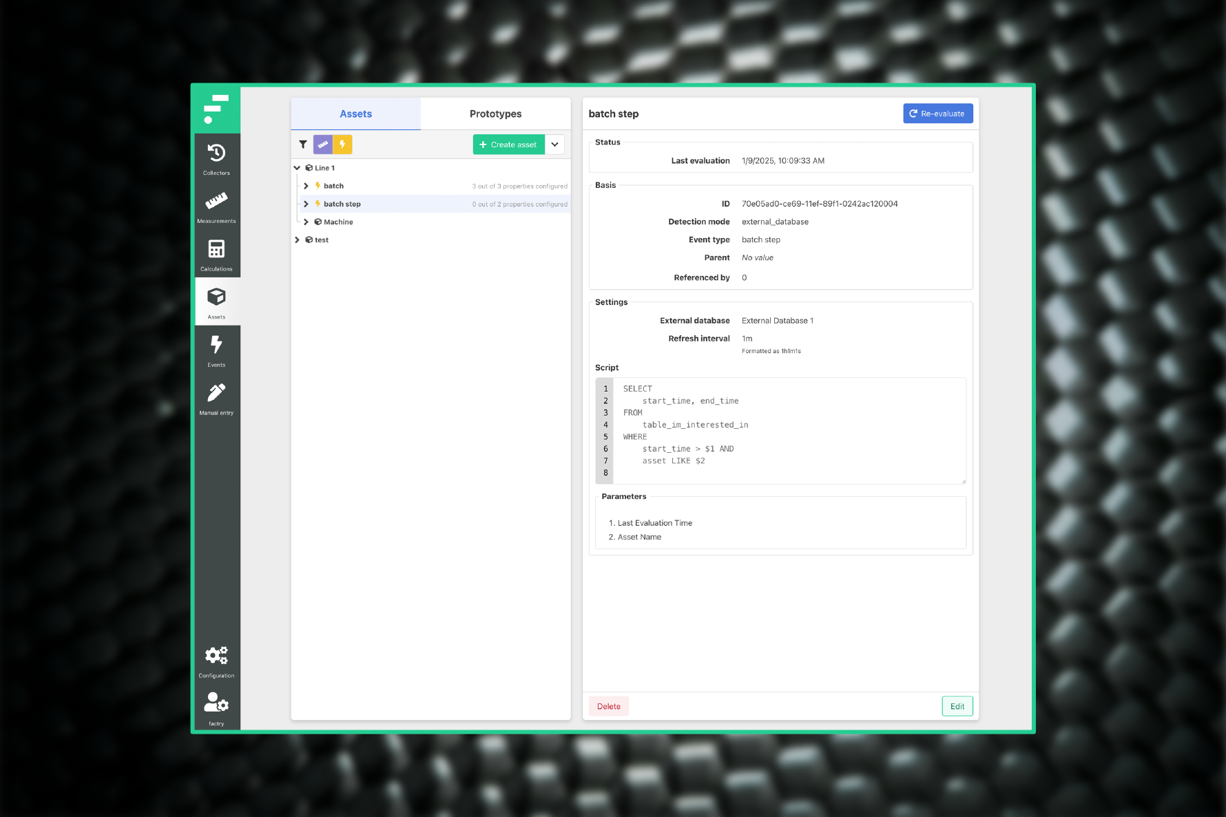 Generating events from external databases in Factry Historian v7.2 release