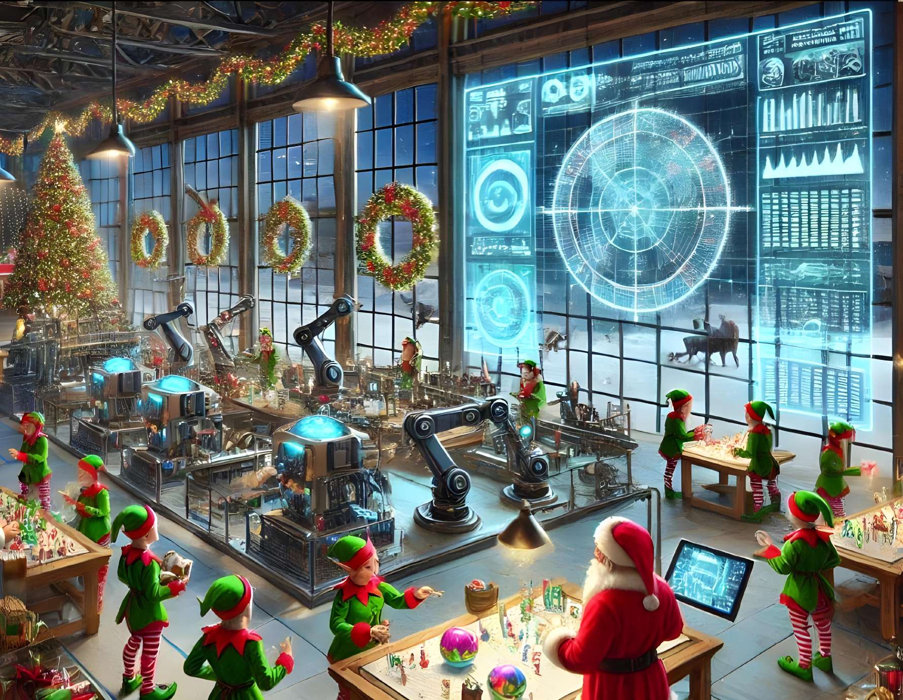 Inside Santa's factory